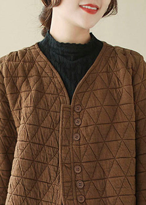 Lune London | Fine cotton winter coats padded with V neck button winter