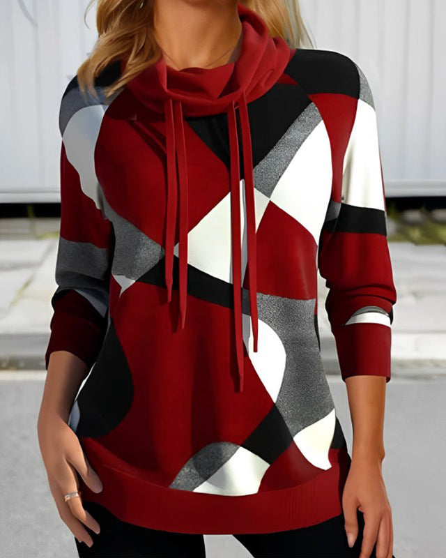 Lune London | Color boxes sweatshirt for women - Geometric pattern