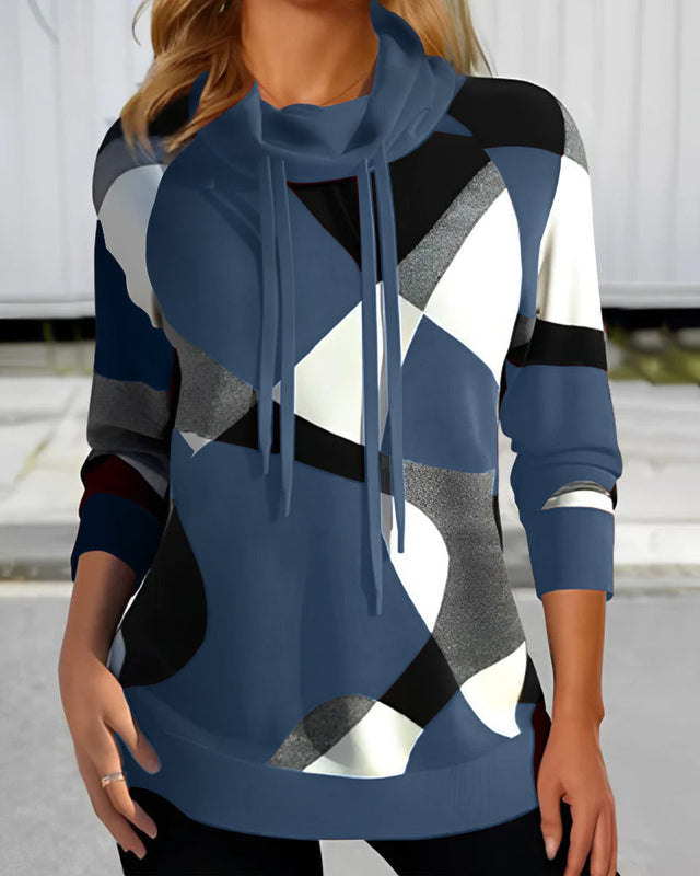 Lune London | Color boxes sweatshirt for women - Geometric pattern
