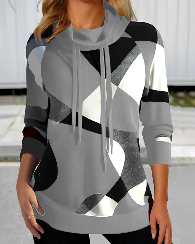 Lune London | Color boxes sweatshirt for women - Geometric pattern