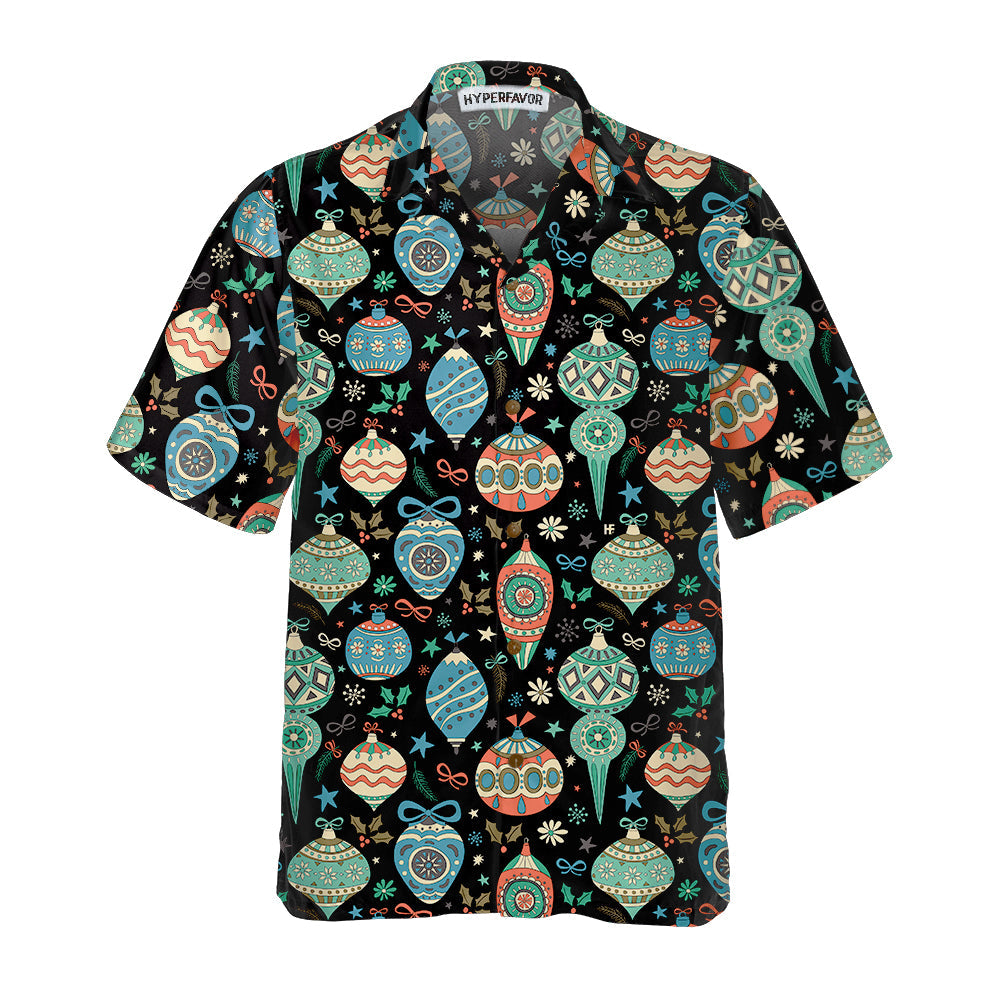 Lune London | Colorful Christmas Bauble Hawaii Shirt, Fun Christmas Shirt, Christmas Gift