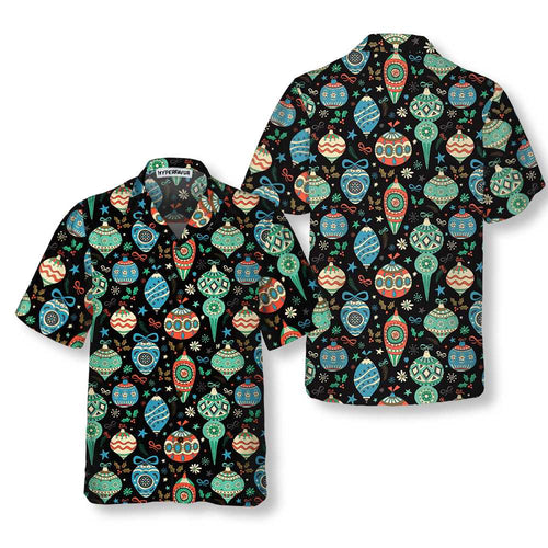 Lune London | Colorful Christmas Bauble Hawaii Shirt, Fun Christmas Shirt, Christmas Gift