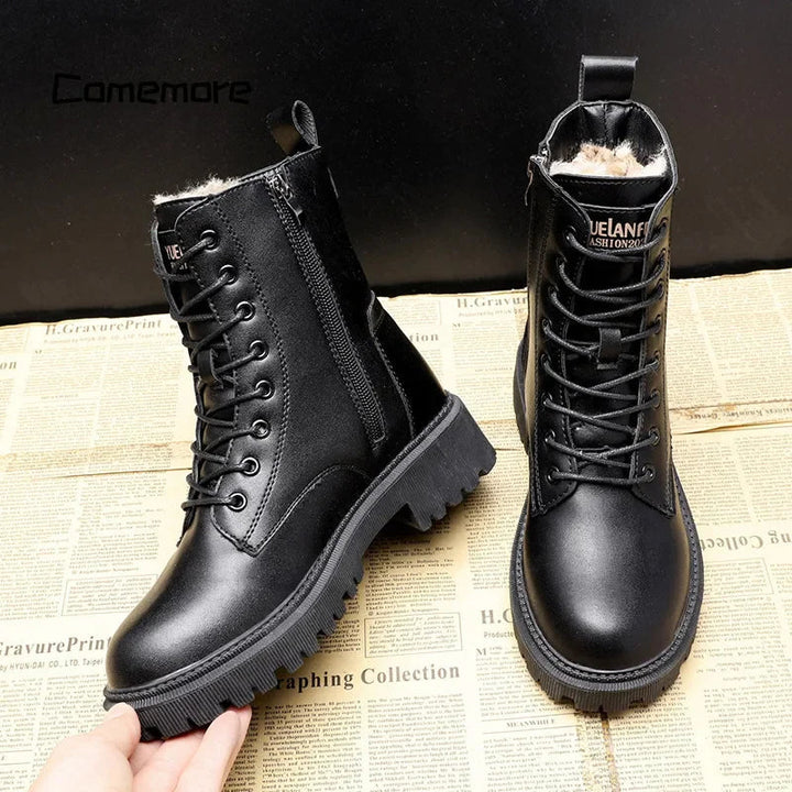 Lune London | Winter Boots Made Of Black Leather
