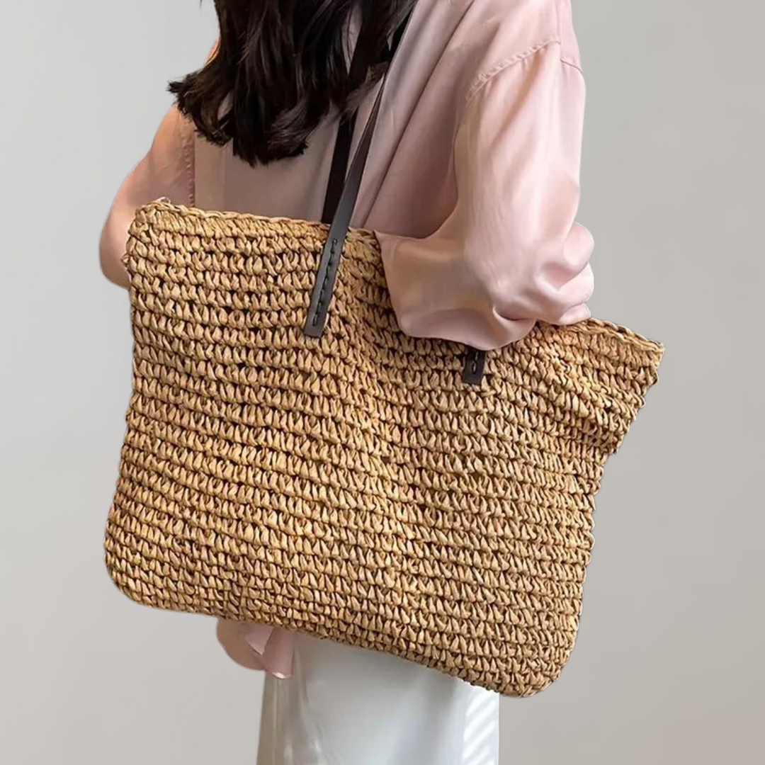 Lune London | Large Woven Tote Bag in Bohemian Beachy Style