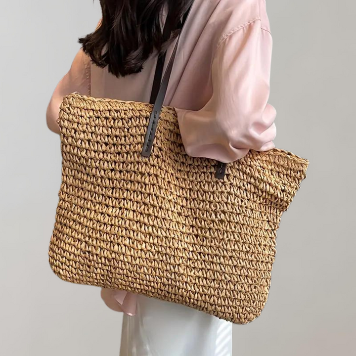 Lune London | Large Woven Tote Bag in Bohemian Beachy Style
