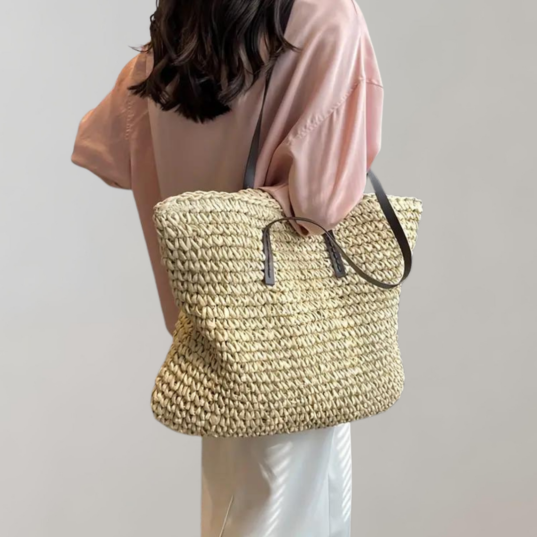 Lune London | Large Woven Tote Bag in Bohemian Beachy Style