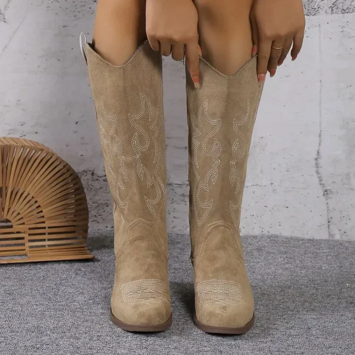 Lune London | Women's Cowboy Boots with Low Heel