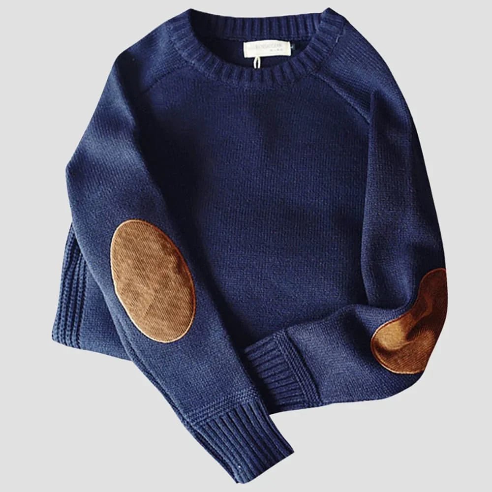 Lune London | Cordura Elbow Patches Pullover for Men - Long Sleeve