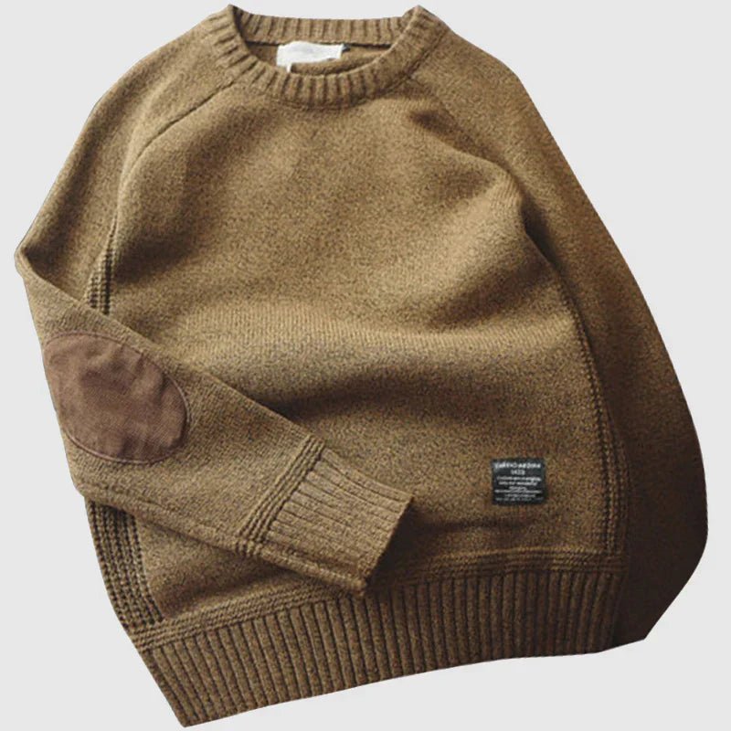 Lune London | Cordura Elbow Patches Pullover for Men - Long Sleeve