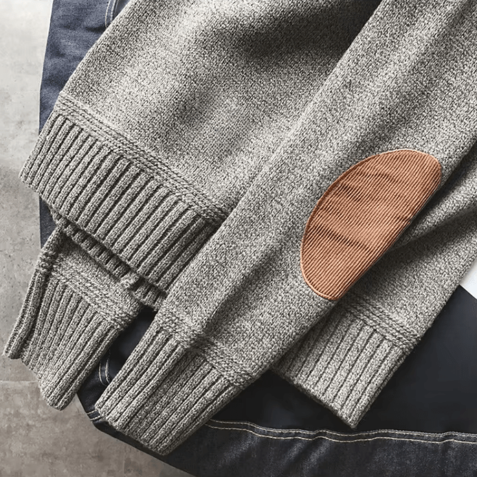 Lune London | Cordura Elbow Patches Pullover for Men - Long Sleeve