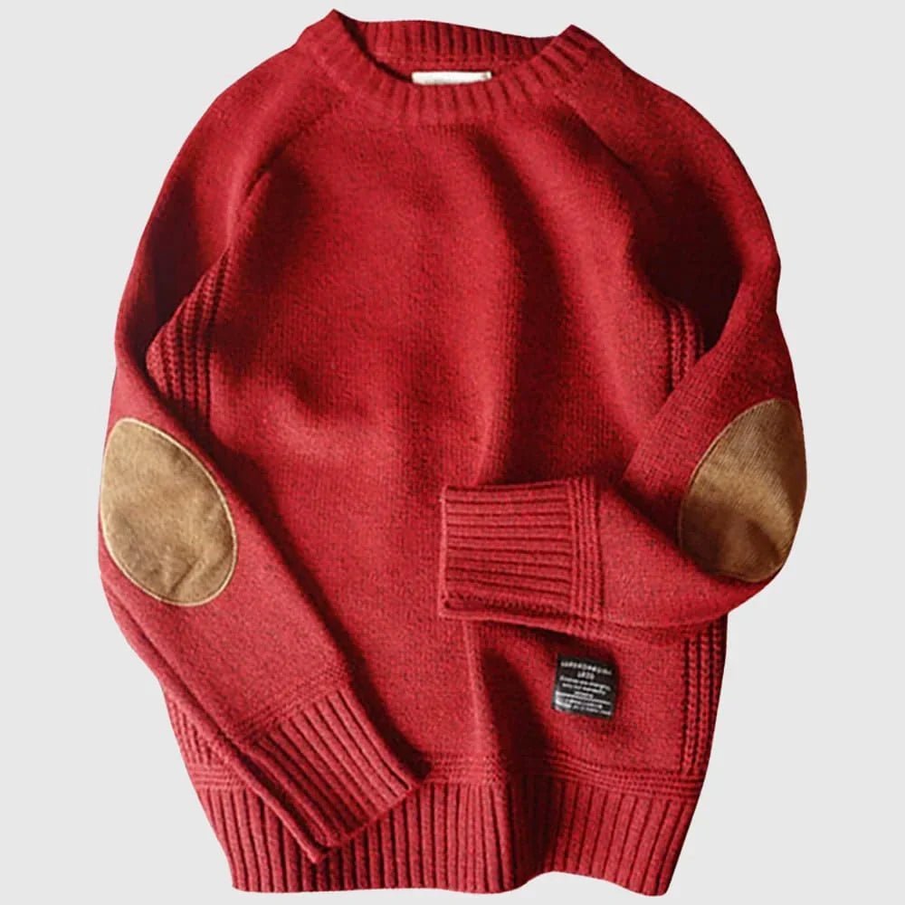 Lune London | Cordura Elbow Patches Pullover for Men - Long Sleeve