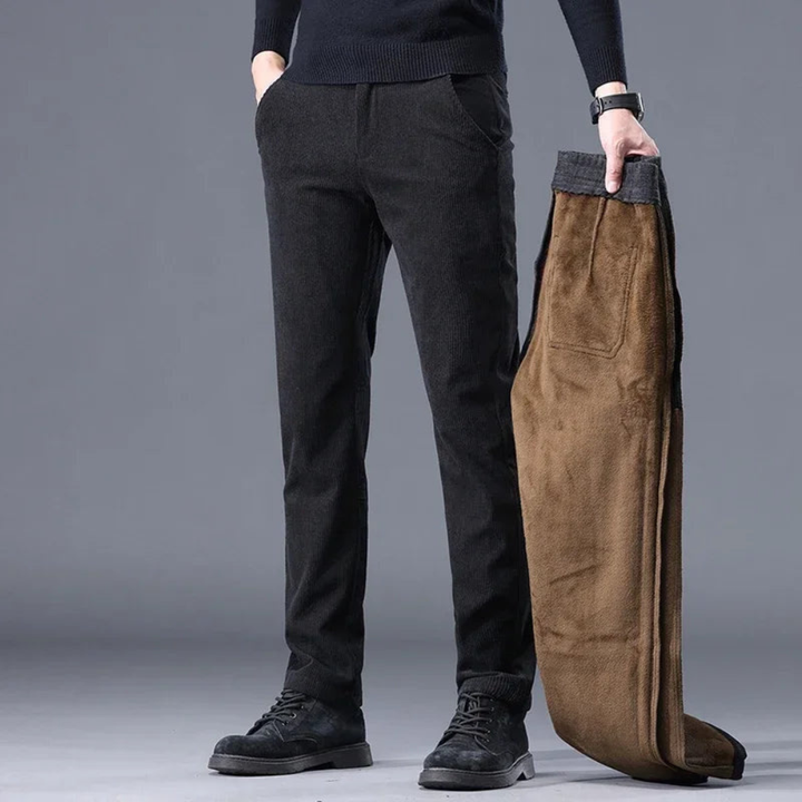 Lune London | Cotton corduroy trousers for men, lined with fleece - Winter