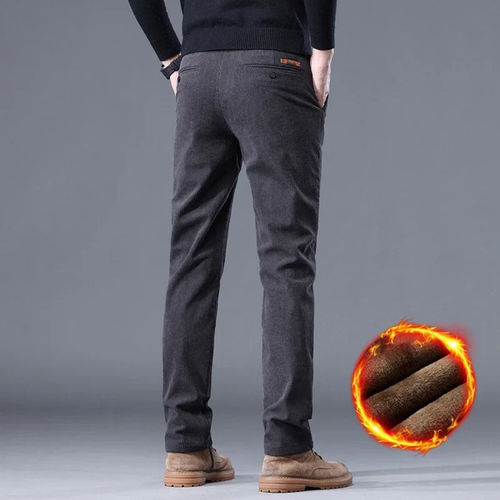 Lune London | Cotton corduroy trousers for men, lined with fleece - Winter