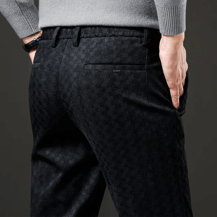 Lune London | Corduroy trousers for men - High waist, Checked