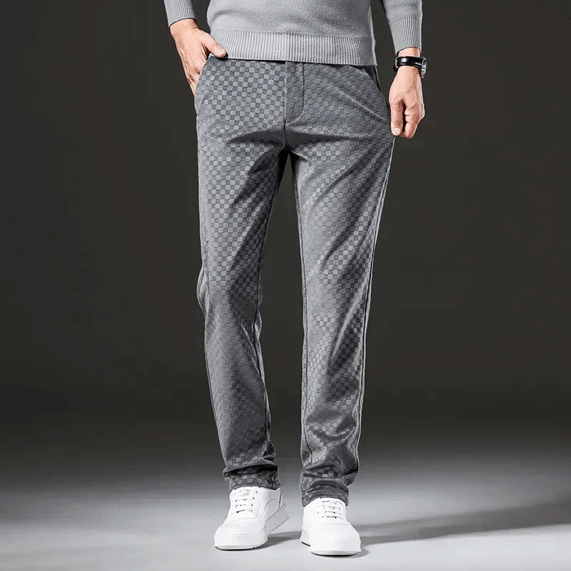Lune London | Corduroy trousers for men - High waist, Checked