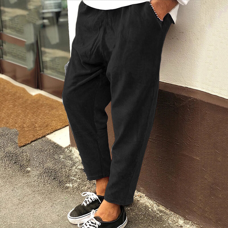 Lune London | Corduroy Pants for Men, Loose Fit - Ankle Length