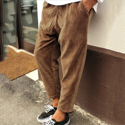 Lune London | Corduroy Pants for Men, Loose Fit - Ankle Length