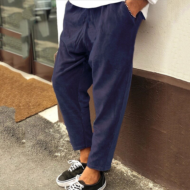Lune London | Corduroy Pants for Men, Loose Fit - Ankle Length