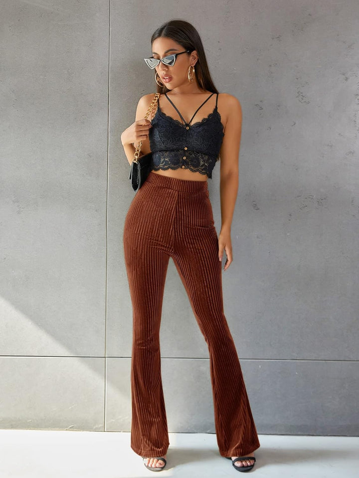 Lune London | Cord pants for women - High waist, Flared legs
