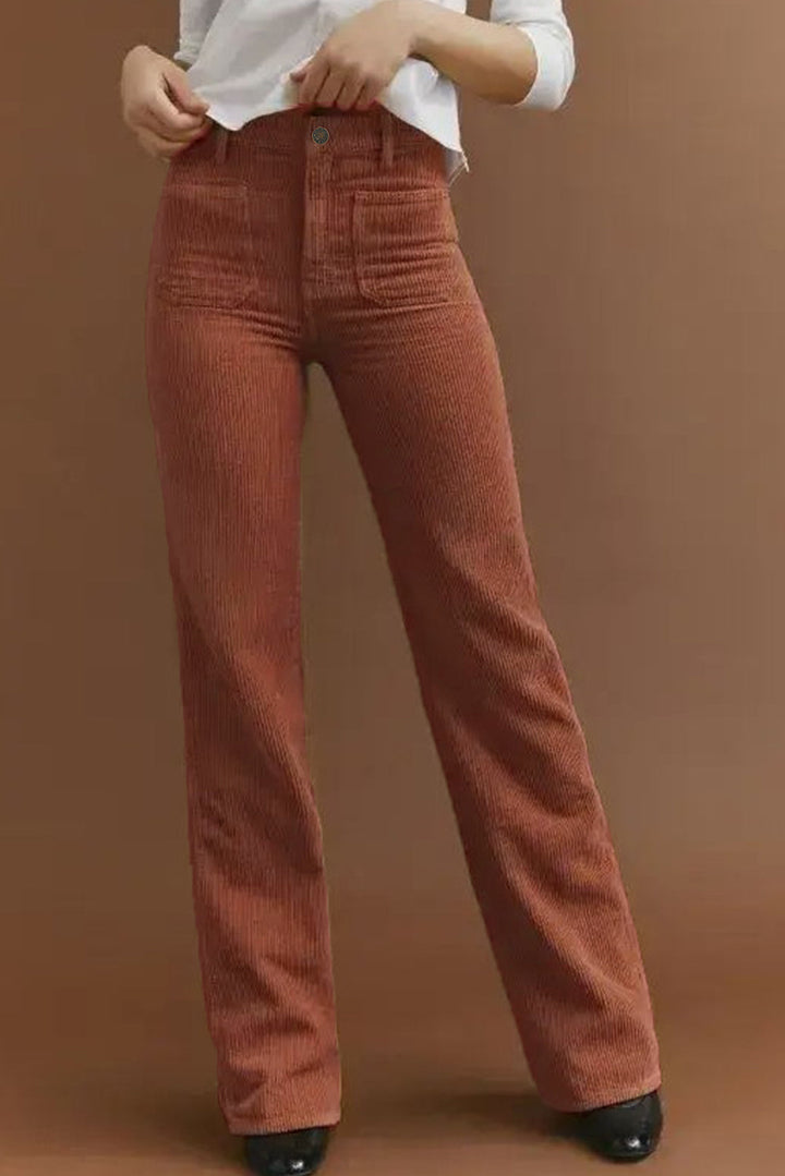 Lune London | Corduroy pants for women - High waist, Casual fit