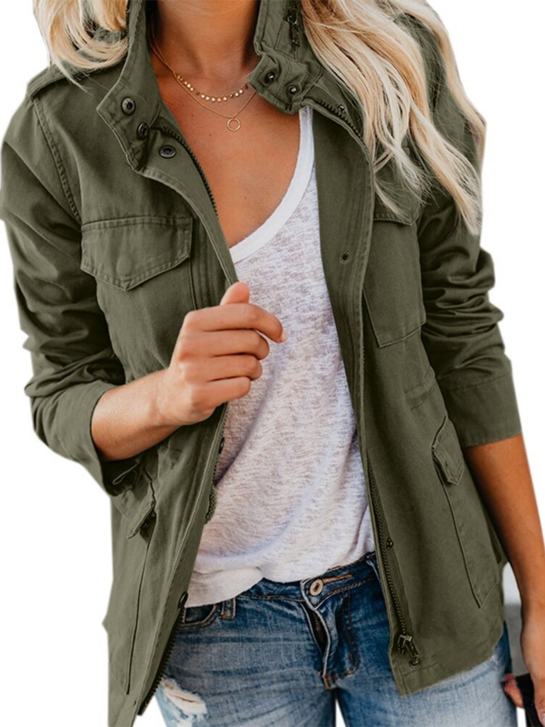 Lune London | Cotton blend jacket for women - Regular fit