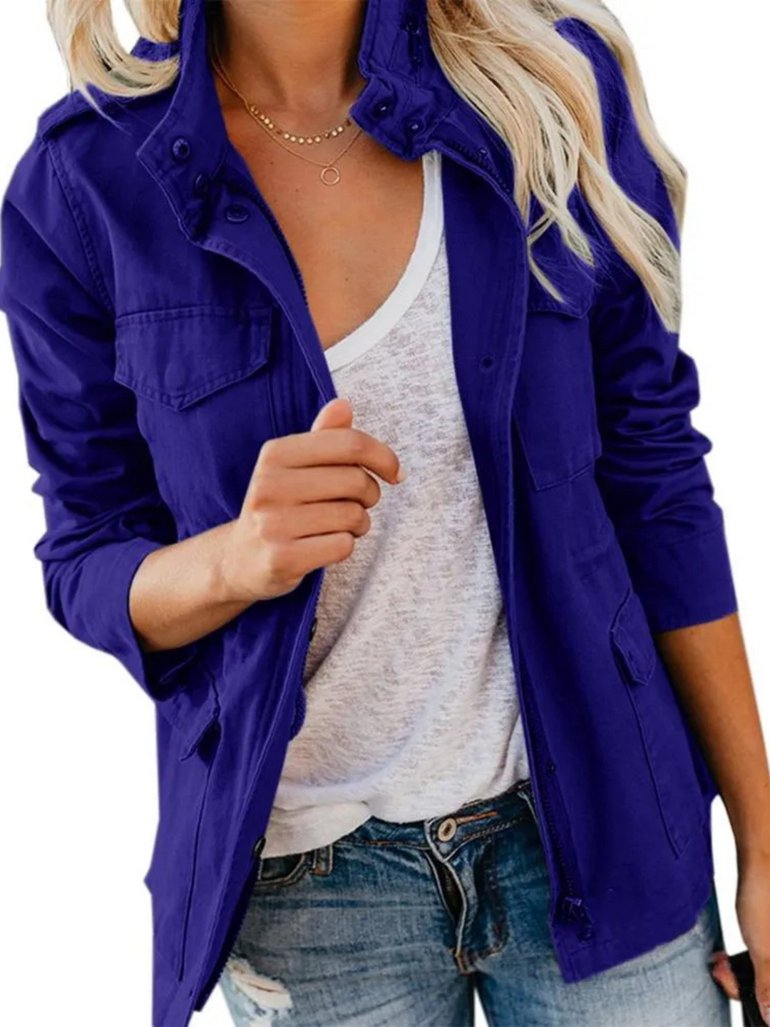 Lune London | Cotton blend jacket for women - Regular fit