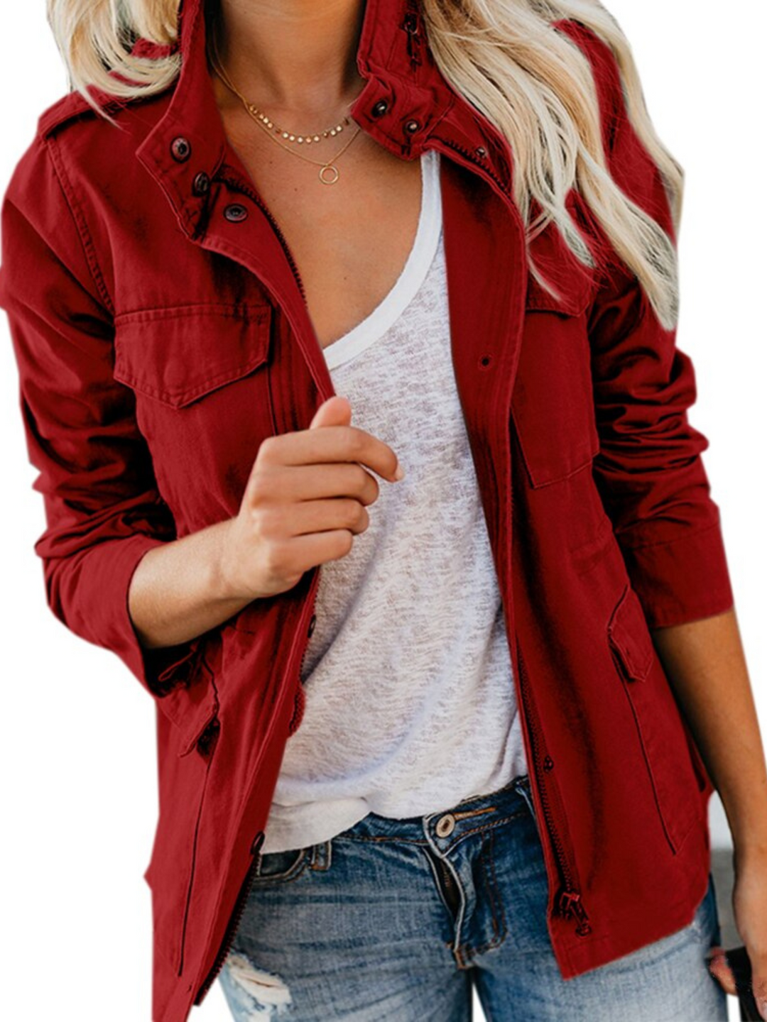 Lune London | Cotton blend jacket for women - Regular fit