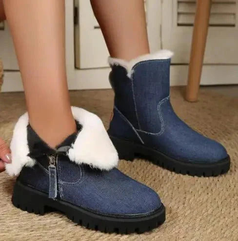 Lune London | Cozy Velvet Snow Boots for Women – Stylish & Warm