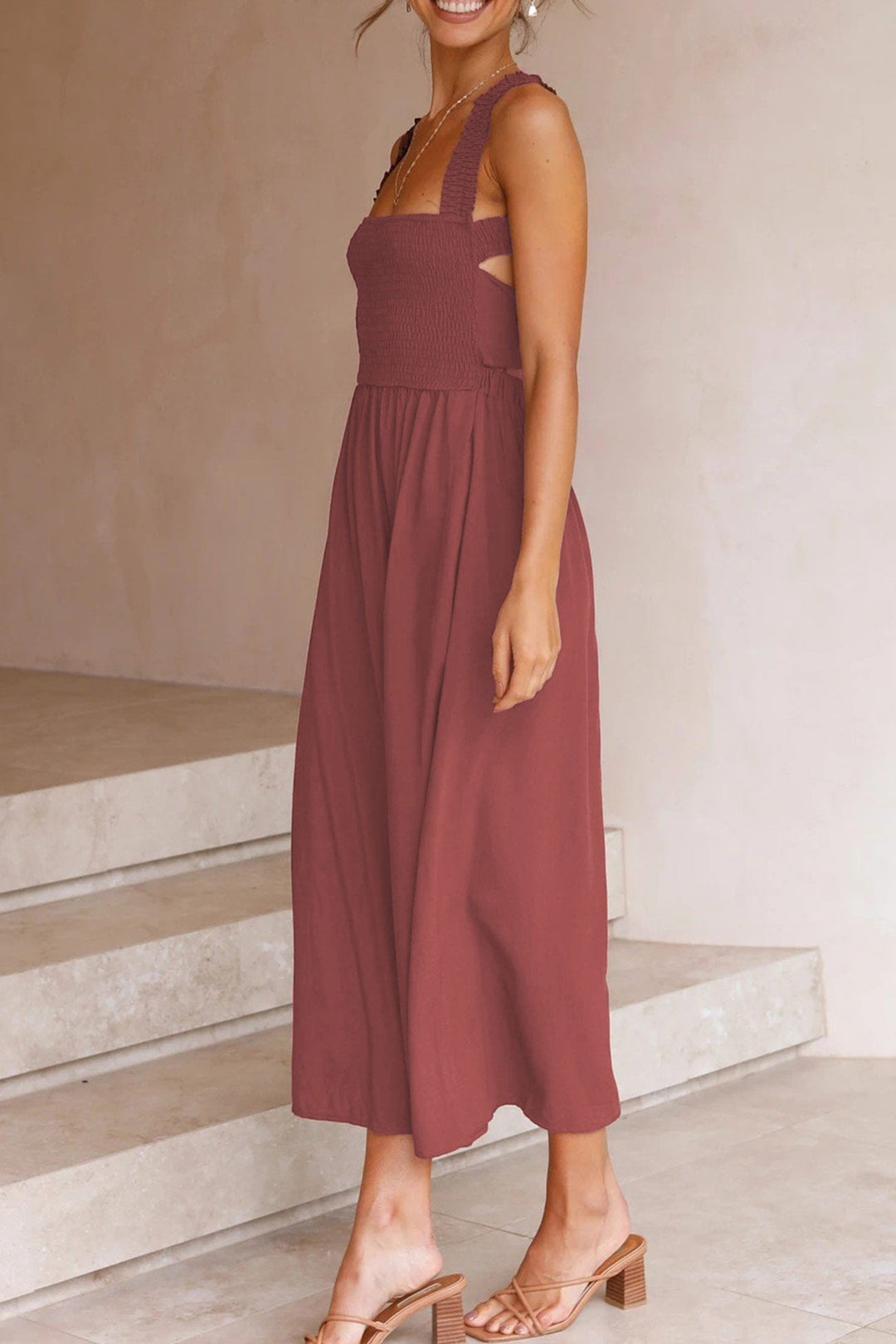 Lune London | Crisscross Tie-Back Midi Dress