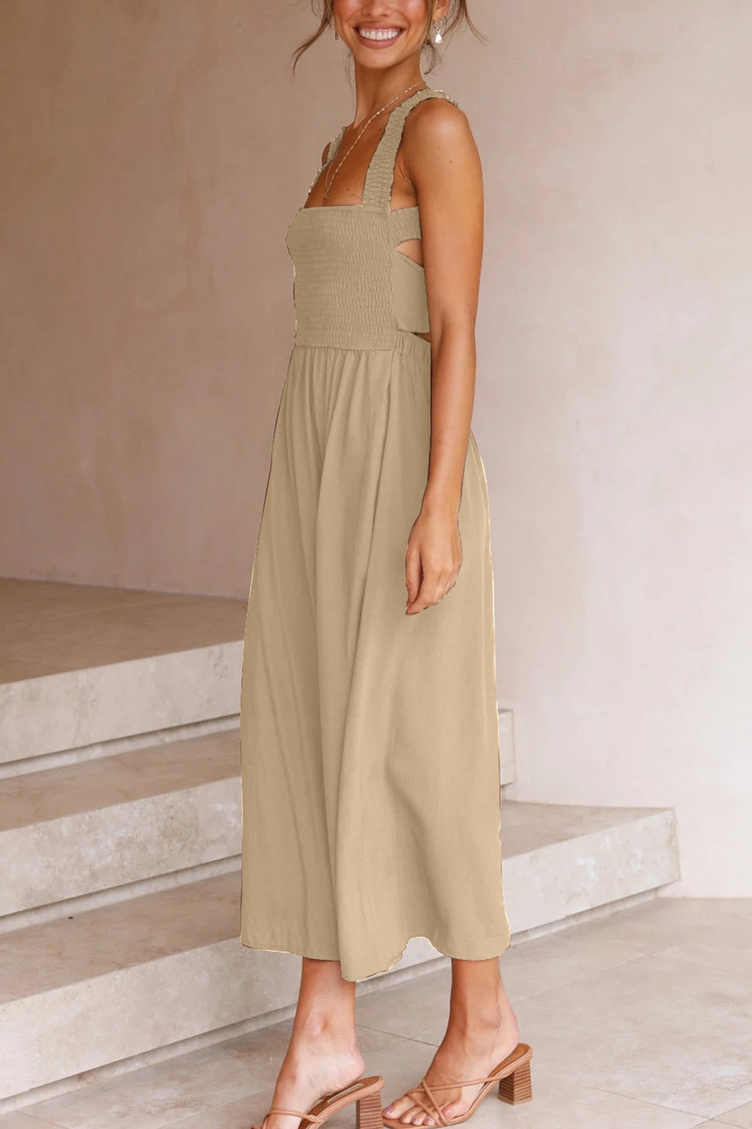 Lune London | Crisscross Tie-Back Midi Dress