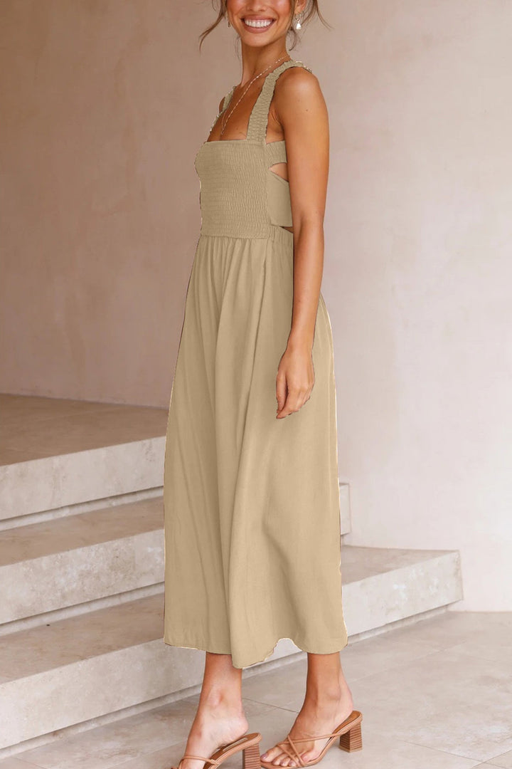 Lune London | Crisscross Tie-Back Midi Dress