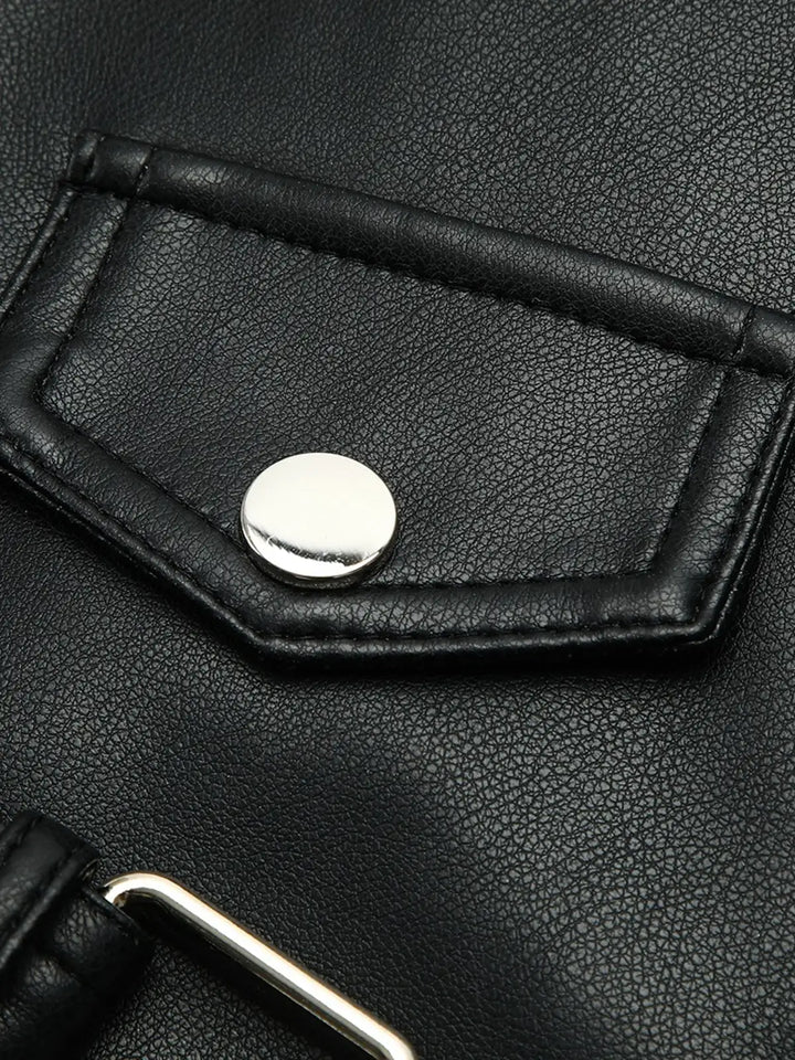 Lune London | Faux leather biker jacket
