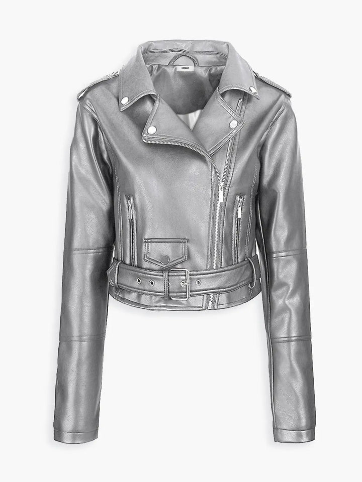 Lune London | Faux leather biker jacket