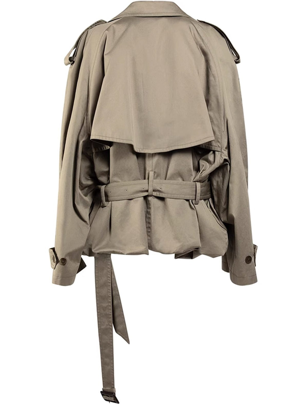 Lune London | Women's Modern Cropped Trench Coat with Long Sleeves