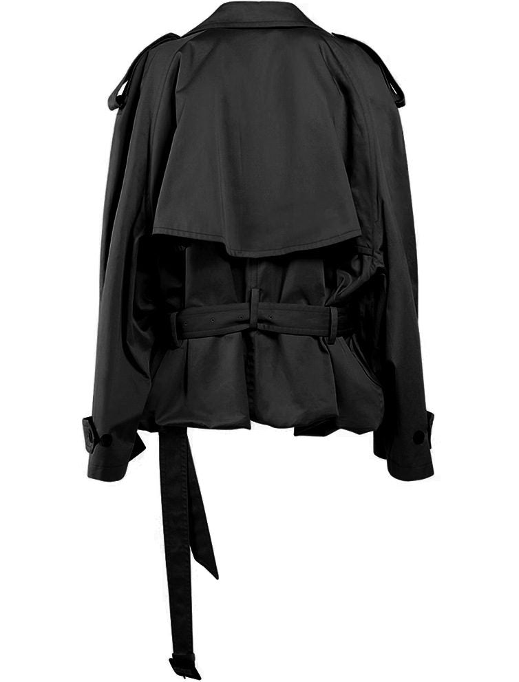 Lune London | Women's Modern Cropped Trench Coat with Long Sleeves