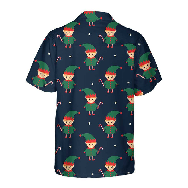 Lune London | Small elf with Hawaiian shirt made of sugar cane, fun Christmas elf t-shirt, best Christmas gift idea