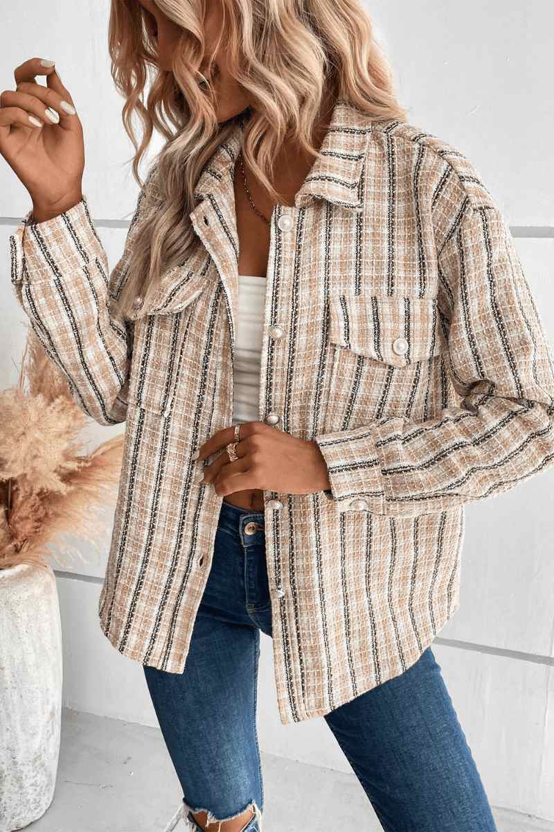 Lune London | Harvest Plaid Shacket - Beige