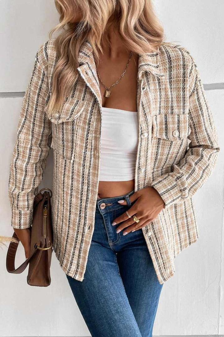 Lune London | Harvest Plaid Shacket - Beige