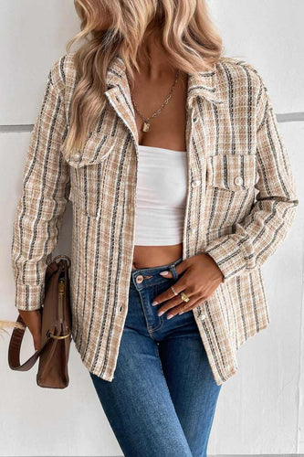 Lune London | Harvest Plaid Shacket - Beige