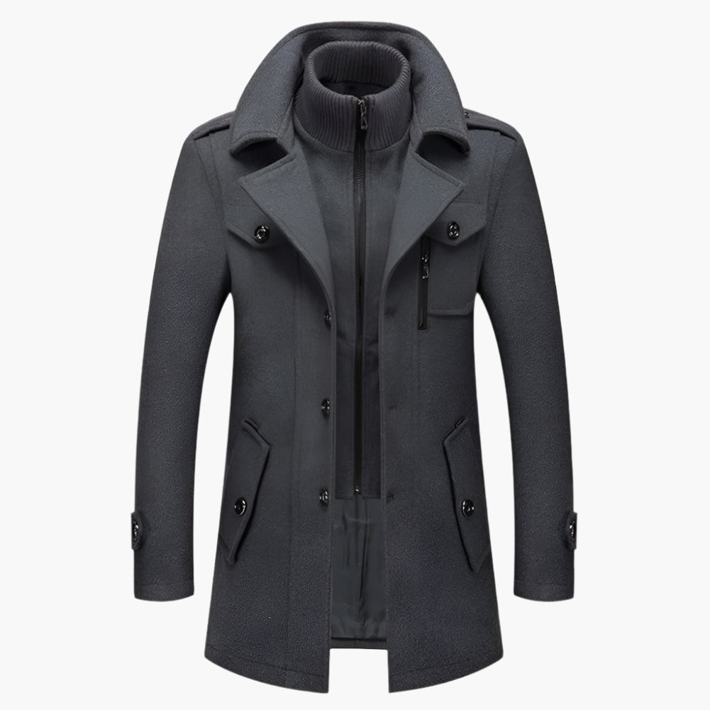 Chic und Stil | Elegant two-piece winter coat - Elegant office and leisure jacket