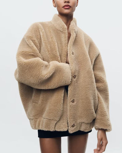 Lune London | Coat with teddy bear look for women
