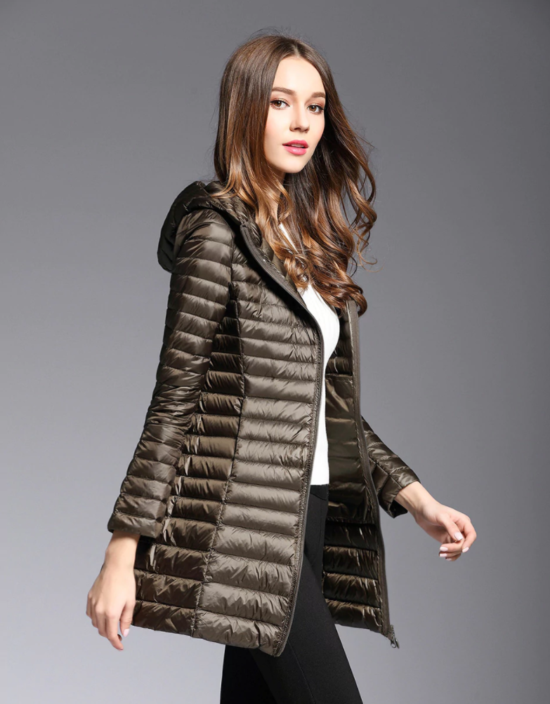 Lune London | Long Down Jacket with Hood Practical Lightness