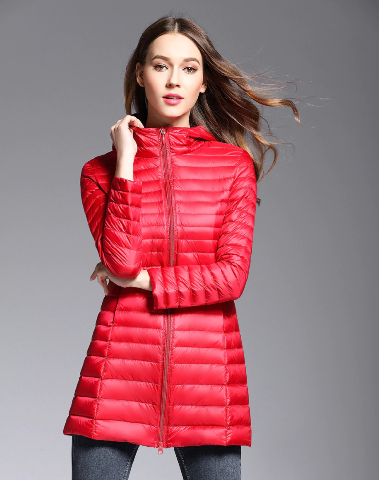Lune London | Long Down Jacket with Hood Practical Lightness