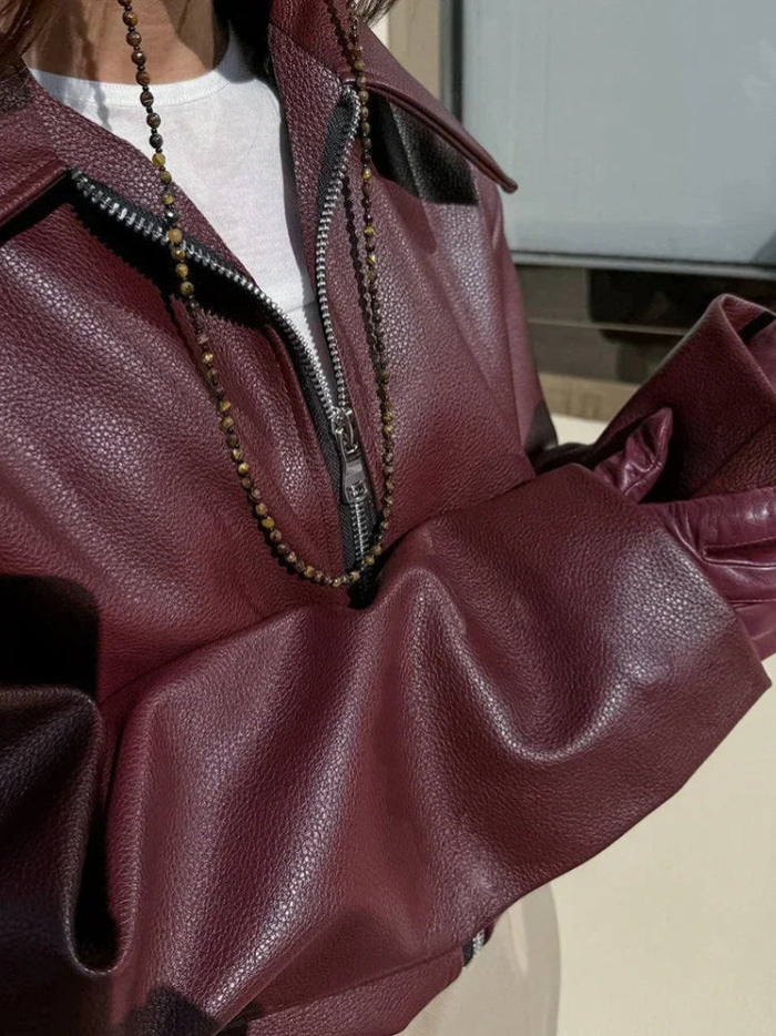 Lune London | High-quality vegan leather jacket for women Maelle