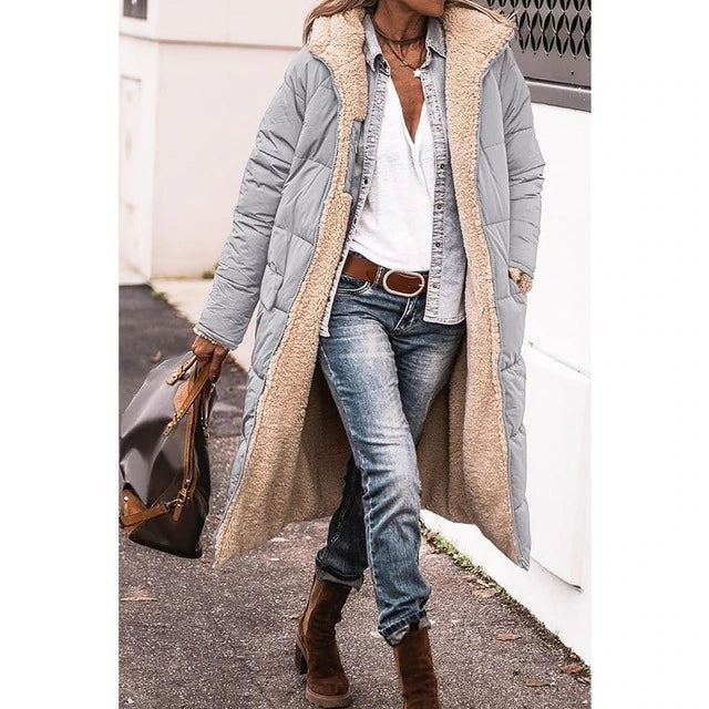 Lune London - Long reversible down jacket (with hood)