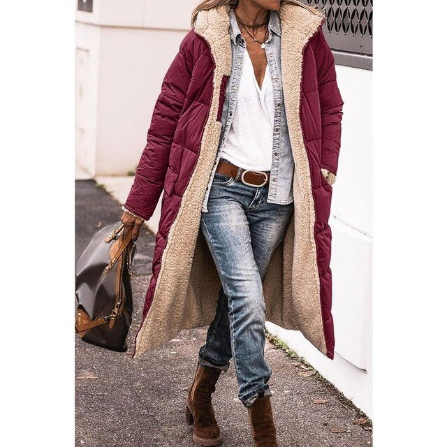 Lune London - Long reversible down jacket (with hood)