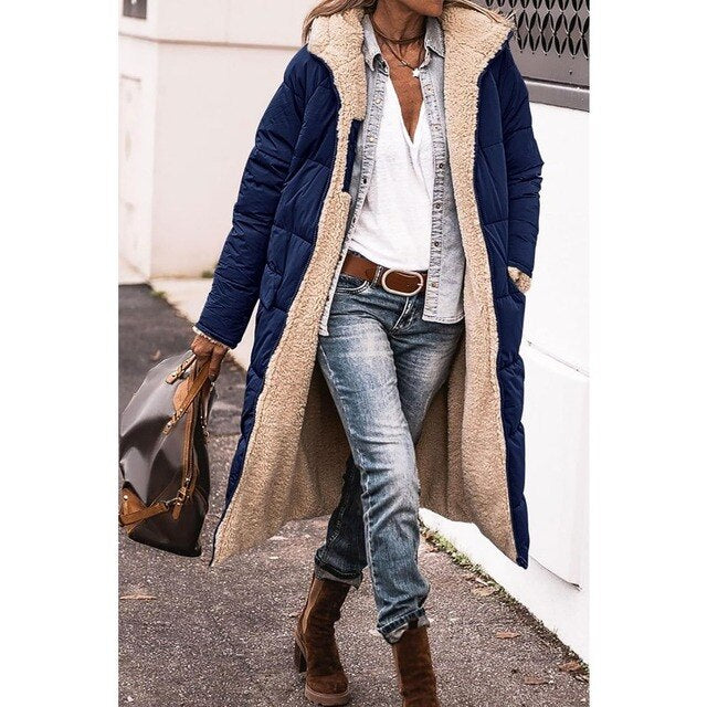 Lune London - Long reversible down jacket (with hood)