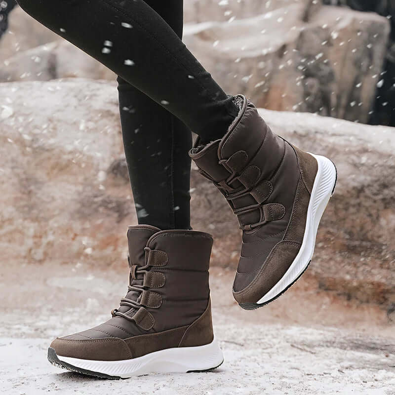 Lune London | Bottes de combat - Imperméable mi-mollet avec velcro