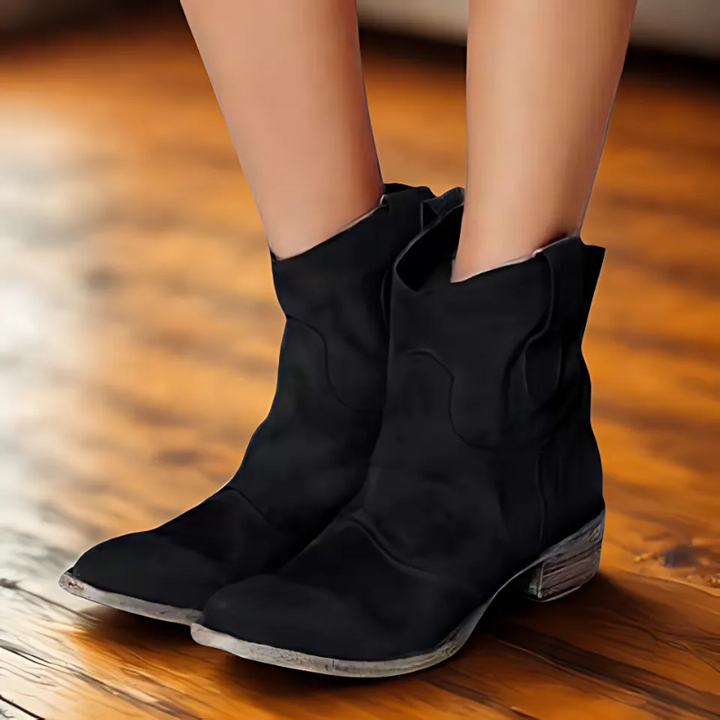 Lune London | Bottines - Look vieilli avec petit talon