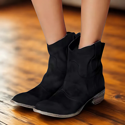 Lune London | Bottines - Look vieilli avec petit talon